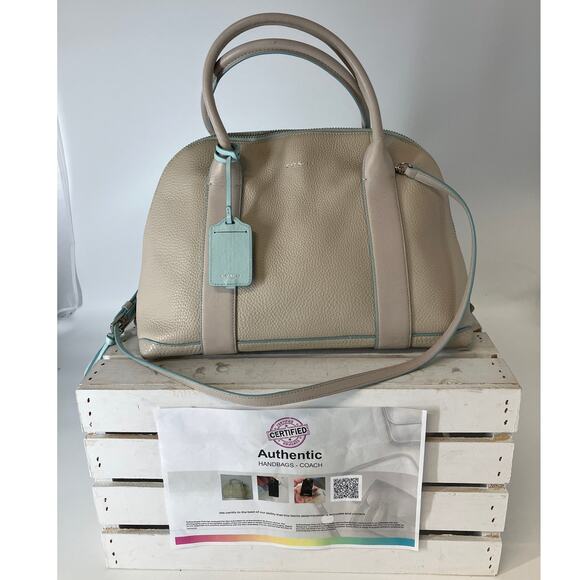 COACH 30165 BLEEKER PRESTON SATCHEL IN EDGE PAINT LEATHER - Picture 1 of 16